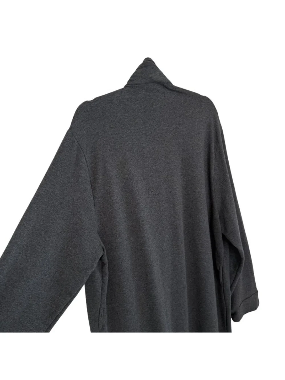 Savage Fenty Long Charcoal Gray Open Front Robe With Pockets, OS